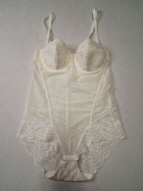 Marks & Spencer Cream Lace and Mesh Bodysuit